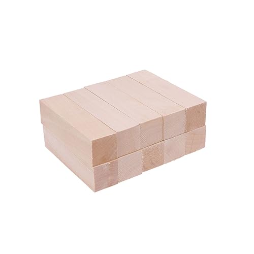 FIXOSHEE 10Stücke DIY Holzblock Naturfarbene Bastelplatten Hochwertigem Lindenholz für DIY Projekte Schnitzarbeiten und Bastelideen von FIXOSHEE