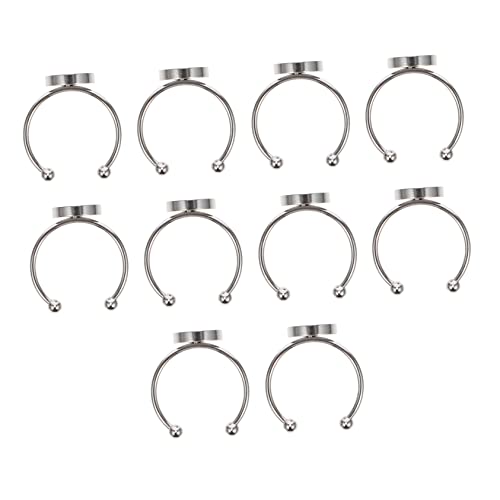 FIXOSHEE 10Stücke DIY Ring Basis Verstellbare Ringlünetten für Ringherstellung Robuste Finger Ringe mit Schmuckprojekte von FIXOSHEE