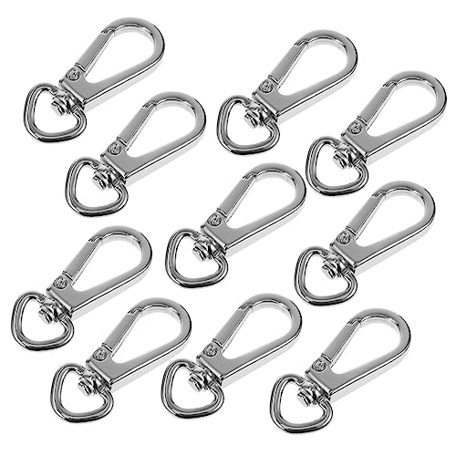 FIXOSHEE 10Stücke Karabinerhaken für Schlüsselanhänger Multifunktionale Klauenverschlüsse für DIY Handarbeiten Tragbar und Sicher für Taschen und Hundehalsbänder von FIXOSHEE