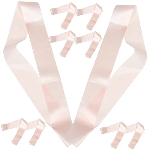 FIXOSHEE 10Stücke Leere DIY Schärpen Teilig Satin für Junggesellinnenabschied Brautdusche Anpassbar Champagnerfarben Einfach zu Gestalten Unvergessliche von FIXOSHEE