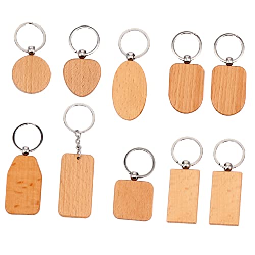 FIXOSHEE 10Stücke Leere Holz Schlüsselanhänger Naturholz DIY Schlüsselanhänger Rohlinge für Kreative Bastelprojekte für Dekoration und FIXOSHEE 10Stücke Leere Holz Schlüsselanhänger Naturholz DIY Schlüsselanhänger Rohlinge für Kreative Bastelprojekte für Dekoration und von FIXOSHEE