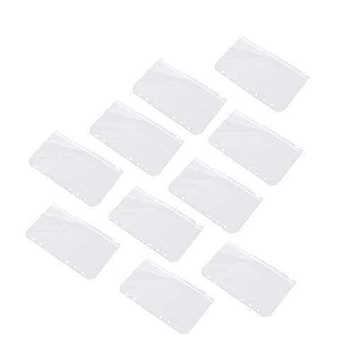 FIXOSHEE 10Stücke PVC Reißverschlusstasche Durchsichtige Dokumentenaufbewahrung für Rechnungen und Belege Langlebig und Tragbar für Binder und Budgetplaner von FIXOSHEE