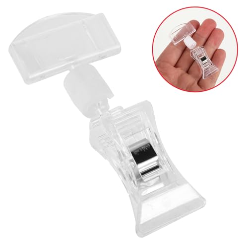FIXOSHEE 10Stücke Transparent Preisschild Clips Doppelkopfklammern für Schilderhalter Supermärkten für Werbung Etiketten und Präsentationen FIXOSHEE 10Stücke Transparent Preisschild Clips Doppelkopfklammern für Schilderhalter Supermärkten für Werbung Etiketten und Präsentationen von FIXOSHEE