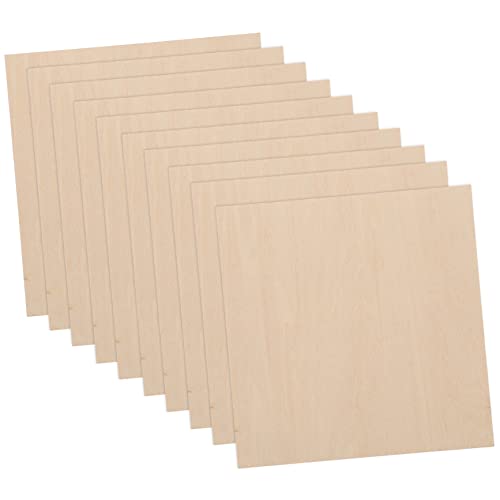 FIXOSHEE 10Stücke Unvollendete Holzplatten Basswood Handgefertigte DIY Bastelmaterialien für Architekturmodelle Holzschnitzerei Malerei und Projekte von FIXOSHEE