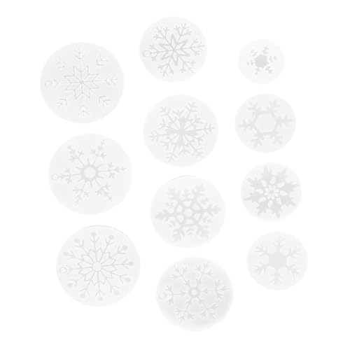 FIXOSHEE 11 Stück Teiliges Silikon Schneeflocken Gießform Flexible Wiederverwendbare DIY Epoxidharz Schmuck Anhänger Form Langlebig Antihaftbeschichtet für Handgemachte Bastelprojekte und von FIXOSHEE