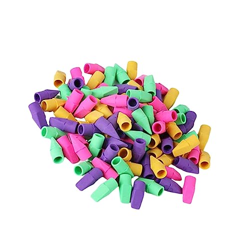 FIXOSHEE 110 Stück Teiliges Radiergummi Bleistiftkopf Radiergummis Bunt aus Tpr Material Flexibel Tragbar Passend für Gängige Bleistiftgrößen für Schüler Künstler und Büro Zufällige Farbe von FIXOSHEE