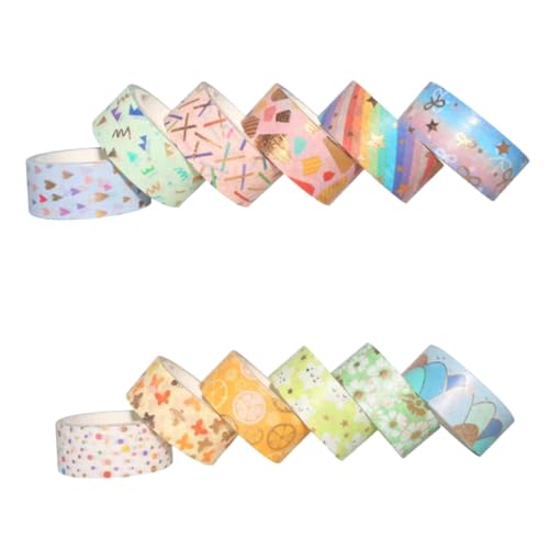 FIXOSHEE 12 Rollen Washi Tape in Goldfolie Dekoratives Scrapbook Klebeband mit Buntem Aquarell Design Selbstklebend Vielseitig für DIY Basteln Geschenkverpackung und Planer Geeignet FIXOSHEE 12 Rollen Washi Tape in Goldfolie Dekoratives Scrapbook Klebeband mit Buntem Aquarell Design Selbstklebend Vielseitig für DIY Basteln Geschenkverpackung und Planer Geeignet von FIXOSHEE