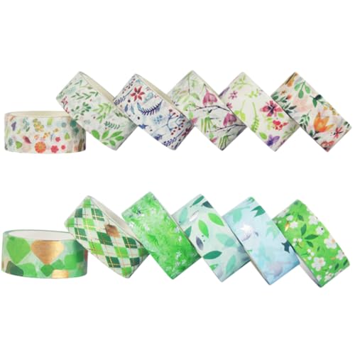 FIXOSHEE 12 Rollen Washi Tape mit Frischem Blumenmuster Dekoratives Klebeband für Scrapbooking DIY Bastelbedarf Vielseitig Einsetzbar für Journals Geschenkverpackungen und Planer FIXOSHEE 12 Rollen Washi Tape mit Frischem Blumenmuster Dekoratives Klebeband für Scrapbooking DIY Bastelbedarf Vielseitig Einsetzbar für Journals Geschenkverpackungen und Planer von FIXOSHEE