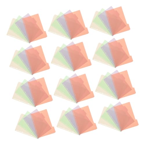 FIXOSHEE 12 Sätze Teiliges Kunststoff Register Trennblätter mit Beschreibbaren Tabs Vielseitige Ordner Notizbuch teiler für Loseblatt ringbücher Farbige Indexseiten für Büro und Schule von FIXOSHEE