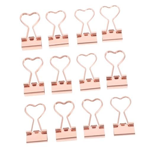FIXOSHEE 12 Stück Büroklammern in Roségold mit Herzform Starke Dokumentenklammern zum Organisieren von Papieren Belegen und Notizen Vielseitige Papierbinder Clips für Bürobedarf und FIXOSHEE 12 Stück Büroklammern in Roségold mit Herzform Starke Dokumentenklammern zum Organisieren von Papieren Belegen und Notizen Vielseitige Papierbinder Clips für Bürobedarf und von FIXOSHEE