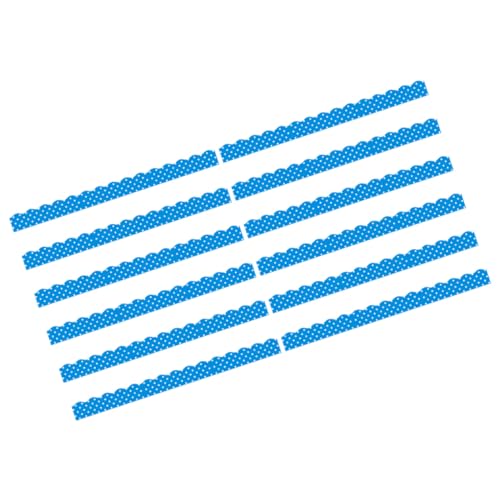 FIXOSHEE 12 Stück Dekorative Aufkleber für die Tafel Planke Pinnwand-Grenzen Stand light solevernebler Magnetisches Whiteboard dekoration austauschbarer Pinnwandrand Festivalbedarf PVC Blue von FIXOSHEE