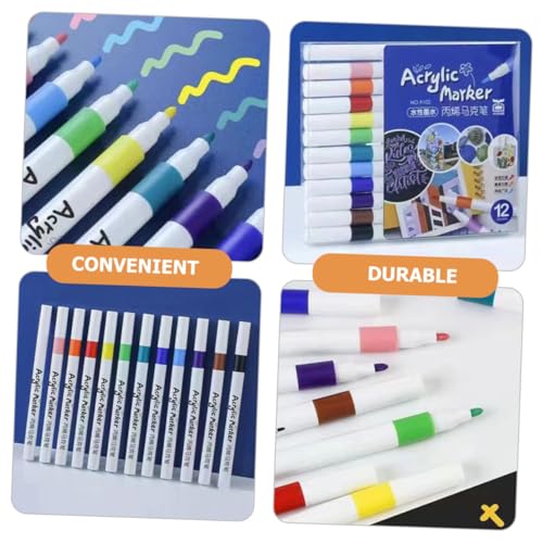 FIXOSHEE 12 Stück Teiliges Acryl Marker Wasserbasierte Vielseitige Malstifte für DIY Graffiti Fähig Ergonomisch Langlebig Geeignet für Keramik Präzises Zeichnen FIXOSHEE 12 Stück Teiliges Acryl Marker Wasserbasierte Vielseitige Malstifte für DIY Graffiti Fähig Ergonomisch Langlebig Geeignet für Keramik Präzises Zeichnen von FIXOSHEE