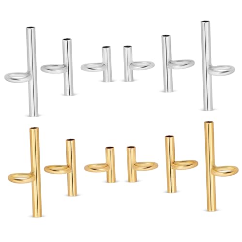 FIXOSHEE 12 Stück Teiliges Brooch Pin Pendant Adapter aus Kupfer in Gold und Silber Schmuckkonverter für Broschen in Leichter Kompakter Metall Anhänger zur Schmuckherstellung von FIXOSHEE