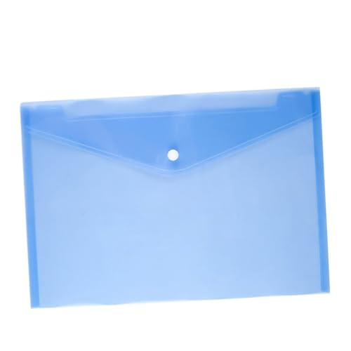 FIXOSHEE 12 Stück Teiliges Dokumentenmappe Transparente PP Ordner mit Stabilem Druckknopfverschluss Wasserabweisend und Reißfest als Dokumentenhalter und Büroorganizer in Blau von FIXOSHEE
