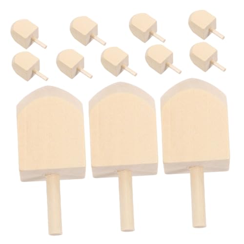 FIXOSHEE 12 Stück Teiliges Hanukkah Holz Dreidel Unbemalt zum Bemalen Handgefertigte Stabile Holz Kreisel für Familien DIY Holzspielzeug für Chanukka Bastelspaß und Festtagsdekoration von FIXOSHEE