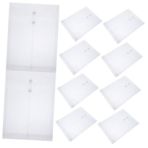 FIXOSHEE 12 Stück Teiliges Kunststoff Dokumententaschen mit Knopfverschluss Transparente Wasserfeste Sammelmappen Stabile Büro Ordnerfächer Vielseitige Aufbewahrung für Papiere und von FIXOSHEE