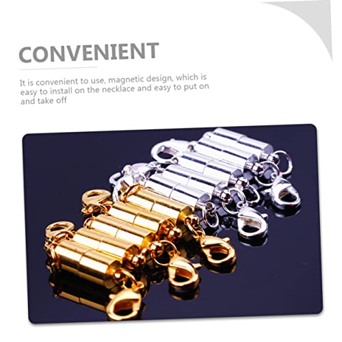 FIXOSHEE 12 Stück Teiliges Magnetverschluss für Schmuck Langlebiger Magnetkarabinerverschluss Gold und Silber für DIY Halsketten Armbänder und Schmuckherstellung von FIXOSHEE