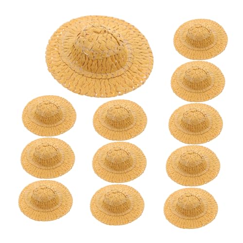 FIXOSHEE 12 Stück Teiliges Mini Papierhut Handgefertigt Geflochtene DIY Puppenzubehör Dekorativer Miniatur Hut für Hausdeko Foto Requisite FIXOSHEE 12 Stück Teiliges Mini Papierhut Handgefertigt Geflochtene DIY Puppenzubehör Dekorativer Miniatur Hut für Hausdeko Foto Requisite von FIXOSHEE