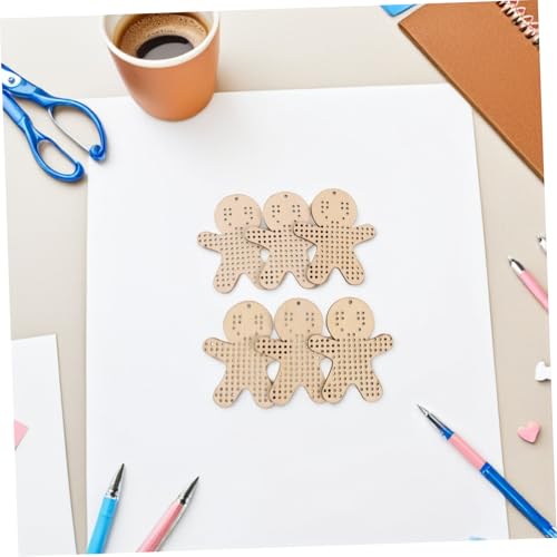 FIXOSHEE 12 Stück Teiliges Natürliche Holzscheiben Gingerbread Men Form Cross Stitch Blanks mit Faderesistentem Finish Diy Stickvorlage für Handgemachte Weihnachtsbaumdekorationen FIXOSHEE 12 Stück Teiliges Natürliche Holzscheiben Gingerbread Men Form Cross Stitch Blanks mit Faderesistentem Finish Diy Stickvorlage für Handgemachte Weihnachtsbaumdekorationen von FIXOSHEE