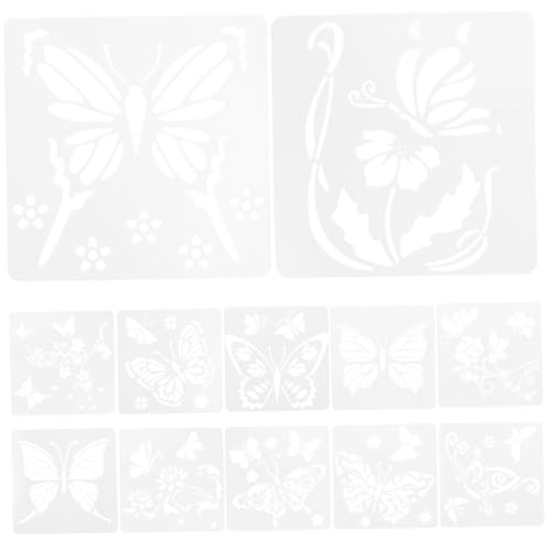 FIXOSHEE 12 Stück Teiliges Schmetterling Schablonen aus Leichtem Wiederverwendbarem Dekorative Wandstencils für DIY Bastelprojekte Vielfältige Motive für Kreative Malvorlagen und FIXOSHEE 12 Stück Teiliges Schmetterling Schablonen aus Leichtem Wiederverwendbarem Dekorative Wandstencils für DIY Bastelprojekte Vielfältige Motive für Kreative Malvorlagen und von FIXOSHEE