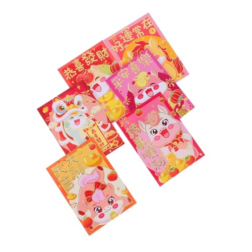 FIXOSHEE 120 Stück Pferde Rote Umschläge Chinesisches Neujahrsfest Frühlingsfest Geldumschläge für Bargeld Grußkarten Traditionelle Hongbao für Festliche Anlässe von FIXOSHEE