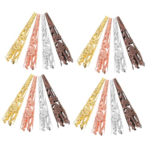 FIXOSHEE 120 Stück Trompetenblumen Perlenkappen DIY Schmuck Zubehör für Armbänder und Hochwertige Metallkappen für Schmuckherstellung Mischfarben FIXOSHEE 120 Stück Trompetenblumen Perlenkappen DIY Schmuck Zubehör für Armbänder und Hochwertige Metallkappen für Schmuckherstellung Mischfarben von FIXOSHEE