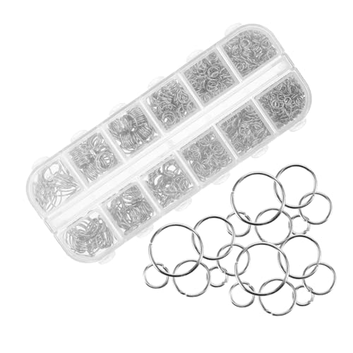 FIXOSHEE 1200 Stück Metall Sprungringe Offene Biegeringe für DIY Schmuckherstellung Zubehör für Armbänder und Schlüsselanhänger Vielseitig Einsetzbar FIXOSHEE 1200 Stück Metall Sprungringe Offene Biegeringe für DIY Schmuckherstellung Zubehör für Armbänder und Schlüsselanhänger Vielseitig Einsetzbar von FIXOSHEE