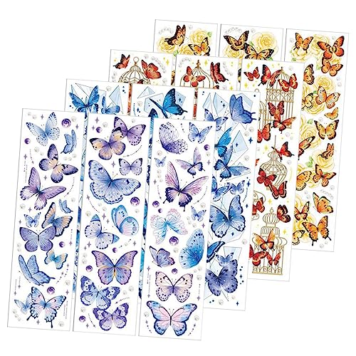 FIXOSHEE 12Blätter Vintage Schmetterling Dekopapier Retro DIY Hintergrundpapiere für Scrapbooking Journaling und Handwerk Robustes Pet Material für Projekte FIXOSHEE 12Blätter Vintage Schmetterling Dekopapier Retro DIY Hintergrundpapiere für Scrapbooking Journaling und Handwerk Robustes Pet Material für Projekte von FIXOSHEE