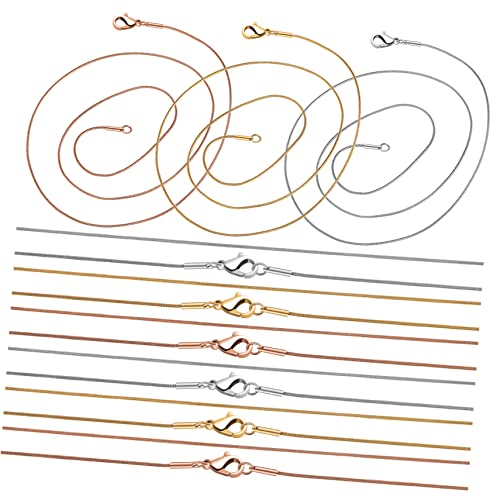 FIXOSHEE 12Stücke Halskettenkette Ketten für Schmuckherstellung mit Karabinerverschlüssen für DIY Anhänger für Verschiedene Anlässe und Stile von FIXOSHEE