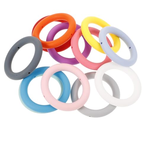 FIXOSHEE 12Stücke Teiliges Silikon O Ringe für DIY Schlüsselanhänger Flexible Mehrzweckringe Handgefertigte Dekorationen für Taschen und Schlüssel Heimwerkerbedarf Langlebig von FIXOSHEE
