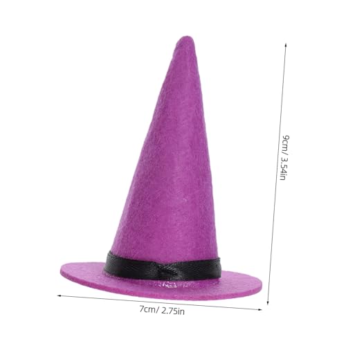 FIXOSHEE 12stücke Mini-hexenhüte Aus Filz Für Halloween-party Flaschenaufsätze Cupcake-dekoration Diy-bastelarbeiten Tischdekoration Kostümzubehör Kleine Zylinderhüte von FIXOSHEE