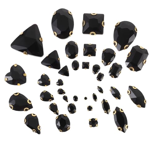 FIXOSHEE 130 Stück Teiliges Glas Klaue Strasssteine zum Aufnähen Langlebige DIY Dekoration für Kleidung und Accessoires Farbintensive Schmucksteine für Kreative Handarbeiten von FIXOSHEE