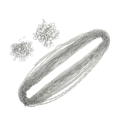 FIXOSHEE 131 STÜCKE Teiliges Schmuckset mit Goldfarbenem Eisendraht kettengliedern Karabinerverschlüssen und Offenen Ringen für DIY Schmuckherstellung und Bastelprojekte von FIXOSHEE