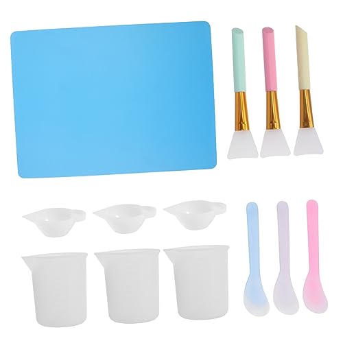 FIXOSHEE 13Stücke Teiliges Werkzeugset für Epoxidharz DIY Bastelset mit Messbechern und Spateln für Präzise Mischungen für Kreativprojekte und Heimdekoration von FIXOSHEE