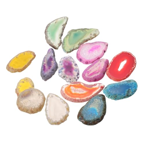 FIXOSHEE 14 Stück Natürliche Bunte Chalzedon Scheiben DIY Schmuck Zubehör mit Polierten Gebohrten Edelstein Anhängern für Ketten Selber Machen Handwerk Basteln Unregelmäßige Schmuck Charms FIXOSHEE 14 Stück Natürliche Bunte Chalzedon Scheiben DIY Schmuck Zubehör mit Polierten Gebohrten Edelstein Anhängern für Ketten Selber Machen Handwerk Basteln Unregelmäßige Schmuck Charms von FIXOSHEE