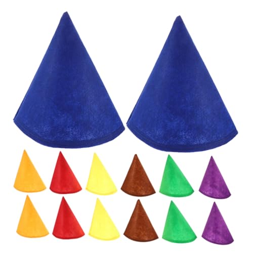 FIXOSHEE 14 Stück Teiliges Filz Kegelhut Bunte Gnom Hüte für Erwachsene und Komfortable Partyhüte für Halloween Geburtstagsfeiern Thematische Kostüm Accessoires Vielseitig und Farbenfroh von FIXOSHEE