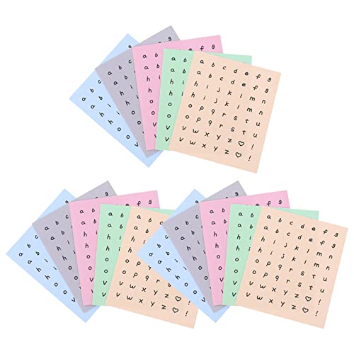 FIXOSHEE 15 Blatt Kreative Buchstabenaufkleber Selbstklebende Alphabet Sticker Zufälligen Farben für Scrapbooking Handbuch Notizbücher und Langlebig und Einfach Anzubringen Zufällige Farbe von FIXOSHEE