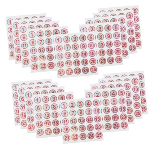 FIXOSHEE 15 Blatt Wasserfeste Nummernsticker Selbstklebend Reißfest Langlebig zur Kennzeichnung von Flaschen Bechern Behältern für Outdoor Büro Schule FIXOSHEE 15 Blatt Wasserfeste Nummernsticker Selbstklebend Reißfest Langlebig zur Kennzeichnung von Flaschen Bechern Behältern für Outdoor Büro Schule von FIXOSHEE