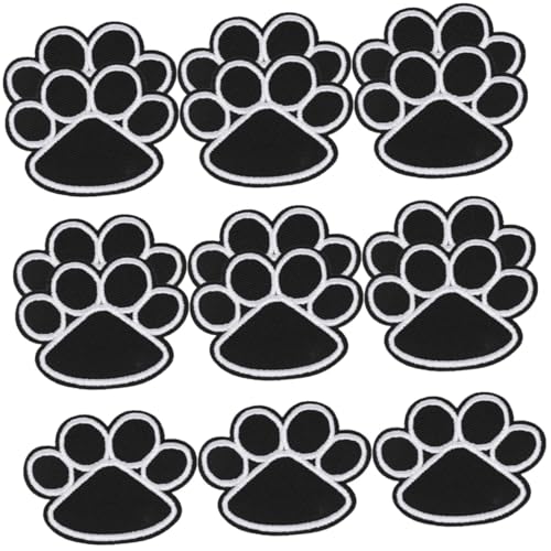 FIXOSHEE 15 Stück Teiliges Hundepfoten Gestickte Aufnäher zum Aufbügeln Niedliche Pfotenform Applikationen für Jacken DIY Kleidung Taschen Einfach Anzubringen Kreative Hunde Patch Deko von FIXOSHEE
