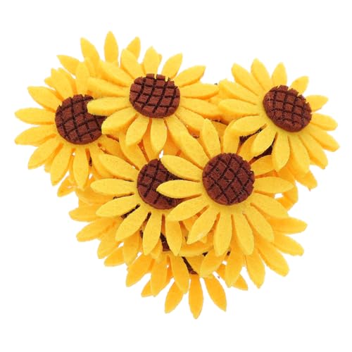 FIXOSHEE 15 Stück Teiliges Sonnenblumen DIY Applikationen zum Aufbügeln für Kleidung Modische Accessoires zum Dekorieren von Jacken Taschen Hüten für Individuelle Textilgestaltung von FIXOSHEE