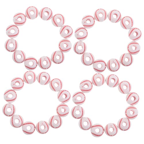FIXOSHEE 150 Stück Acryl Baseball perlen Sport motiv Abstandshalter für DIY Schmuck Basteln Armband Halskette Zubehör Leichte Langlebige Perlen für Kreative Sport accessoires FIXOSHEE 150 Stück Acryl Baseball perlen Sport motiv Abstandshalter für DIY Schmuck Basteln Armband Halskette Zubehör Leichte Langlebige Perlen für Kreative Sport accessoires von FIXOSHEE