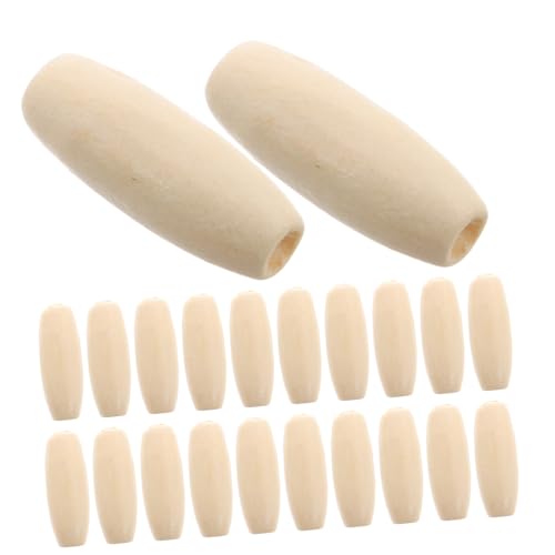 FIXOSHEE 150 Stück Ovale Perlen Aus Naturholz Zur Schmuckherstellung, 2,5 Mm Loch, Holz-abstandsperlen, Lose Perlen Zum Basteln Von Diy-schmuckprojekten von FIXOSHEE