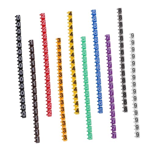 FIXOSHEE 150 Stück Teiliges Clip Kabelmarkierungsset mit Farbigen Kunststoff Nummernröhrchen Kabelkennzeichnung für Leitungen Einfache Anwendung zur Kabelidentifikation FIXOSHEE 150 Stück Teiliges Clip Kabelmarkierungsset mit Farbigen Kunststoff Nummernröhrchen Kabelkennzeichnung für Leitungen Einfache Anwendung zur Kabelidentifikation von FIXOSHEE