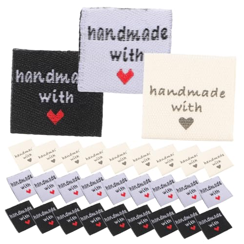 FIXOSHEE 150 Stück Teiliges Gefaltet Leichte Hautfreundliche Textiletiketten für Kleidung DIY Nähzubehör Praktische Universallabels in Gelb Neutral zum Aufnähen von FIXOSHEE