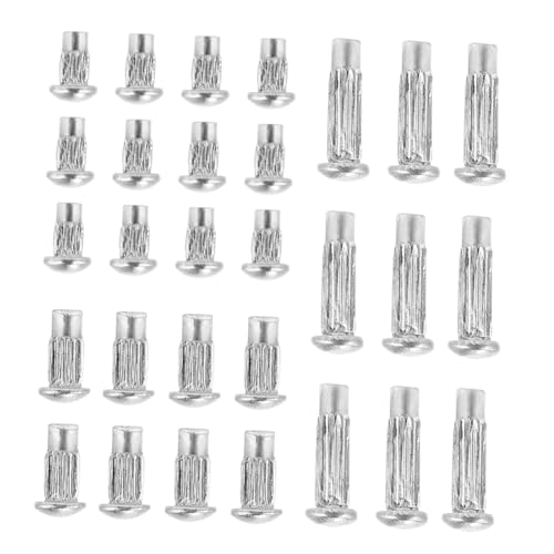 FIXOSHEE 1500 Stück Teiliges Knurled Solid Rivets aus Aluminiumlegierung Rostfrei Verschleißfest in Professionelle Halbkreisförmige Feste Beschilderungsnieten für Vielseitige Anwendungen von FIXOSHEE
