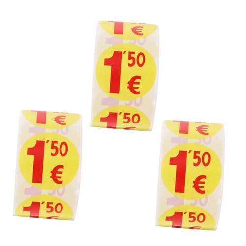 FIXOSHEE 1500Stücke Supermarkt Preisaufkleber Selbstklebende Preisetiketten für Verkaufsaktionen mit Je Aufklebern Leuchtende für Bessere Sichtbarkeit und Einfache von FIXOSHEE