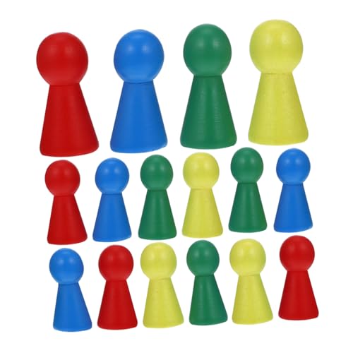 FIXOSHEE 16 Stück Teiliges Buntes Holz spielfiguren Brettspiele Stabile Kleine Holzfiguren in Vier Farben für Partyspiele und Denkspiele FIXOSHEE 16 Stück Teiliges Buntes Holz spielfiguren Brettspiele Stabile Kleine Holzfiguren in Vier Farben für Partyspiele und Denkspiele von FIXOSHEE