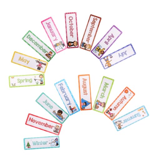 FIXOSHEE 16 Stück Teiliges Englisches Lernkarten Set Monate und Jahreszeiten für Vielseitige Sprachförderung Lernhilfe und Klassenzimmerdekoration für Kindergarten und Unterricht FIXOSHEE 16 Stück Teiliges Englisches Lernkarten Set Monate und Jahreszeiten für Vielseitige Sprachförderung Lernhilfe und Klassenzimmerdekoration für Kindergarten und Unterricht von FIXOSHEE