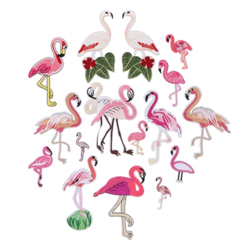 FIXOSHEE 16 Stück Teiliges Set Flamingo Bügelflicken zum Aufbügeln Gestickte Applikationen aus Weichem Stoff zum Personalisieren und Reparieren von Kleidung Taschen Hüten und Jeans Einfach FIXOSHEE 16 Stück Teiliges Set Flamingo Bügelflicken zum Aufbügeln Gestickte Applikationen aus Weichem Stoff zum Personalisieren und Reparieren von Kleidung Taschen Hüten und Jeans Einfach von FIXOSHEE