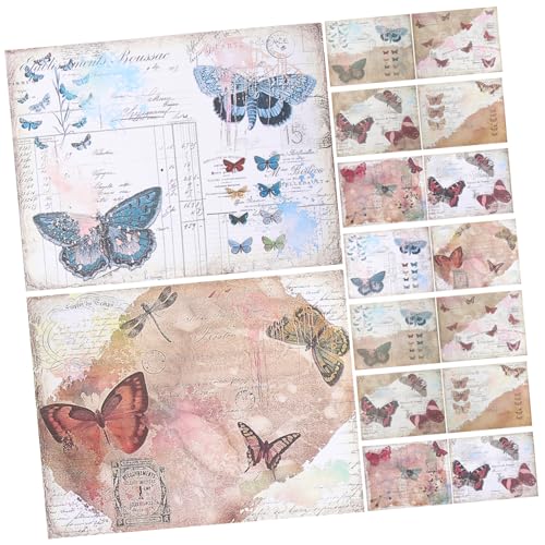 FIXOSHEE 16 Stück Teiliges Vintage Scrapbooking Papier Dekoratives Bastelpapier mit Englischem Hintergrund Großes Format Geeignet für DIY Karten Geschenkverpackung Origami und Journaling FIXOSHEE 16 Stück Teiliges Vintage Scrapbooking Papier Dekoratives Bastelpapier mit Englischem Hintergrund Großes Format Geeignet für DIY Karten Geschenkverpackung Origami und Journaling von FIXOSHEE